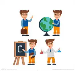 创意男孩学习场景图片
