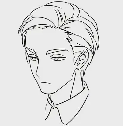 教你漫画男生背头发型画法