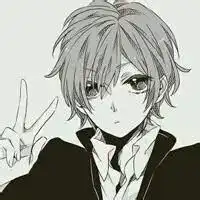 qq漫画头像一个男孩在右边黑白的
