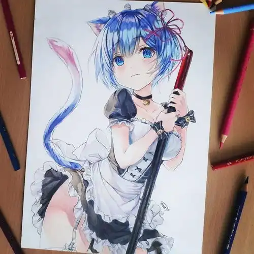 原来彩铅画动漫人物这么好看,爱了爱了