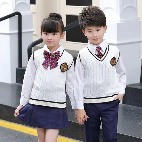 幼儿园园服春秋款英伦学院风校服男女童装毛衣韩版套装小学生班服