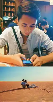 励志情侣走红男生苦练摄影女生变身女神
