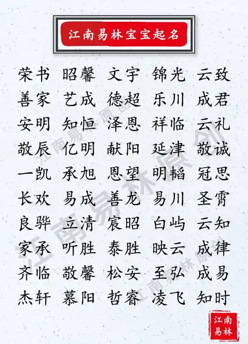 男孩取名推荐300个精选自唐诗好听有内涵的男孩名字
