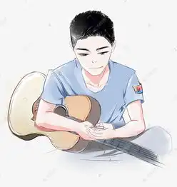 卡通手绘男生吉他素材图片免费下载千库网