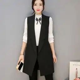 bs马甲女秋装新款无袖中长款韩版坎肩马夹春秋外套西装图片大全邮乐官方网站