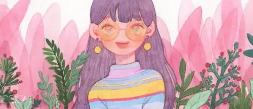 彩铅人物彩铅萝莉人物插画,动漫人物插画手绘稿