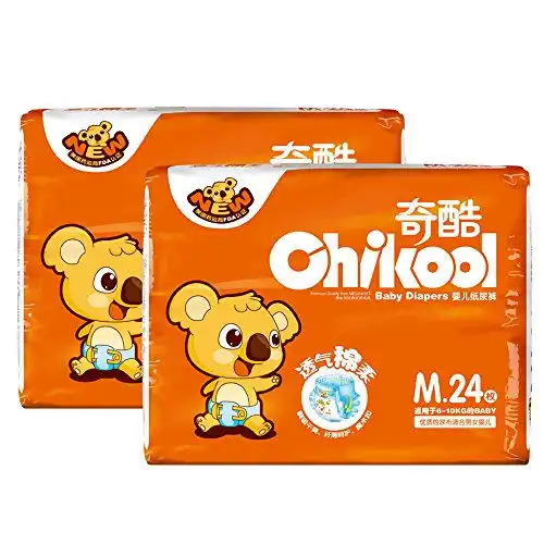 chikool奇酷透气棉柔纸尿裤新款男女宝宝通用纸尿裤m48