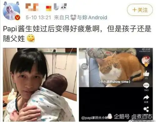 papi酱孩子随父姓就不是独立女性了想让男人生孩子才是他们的本心吧