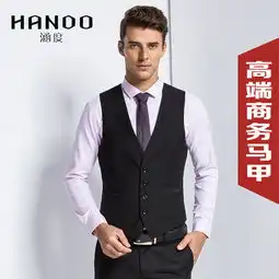 s2z000黑色休闲时尚修身型韩版商务男士男式西装马甲男马夹背心