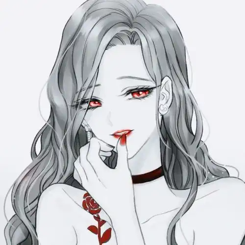 黑暗系女生动漫头像
