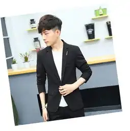 ch春季新款休闲男式修身西服韩版小西装便西男装修身