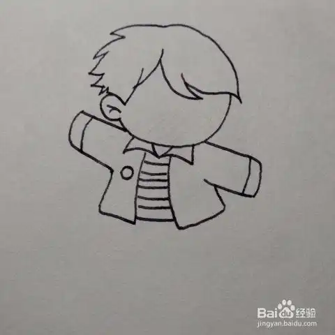 怎么画一个正在跳绳的小男孩卡通儿童简笔画