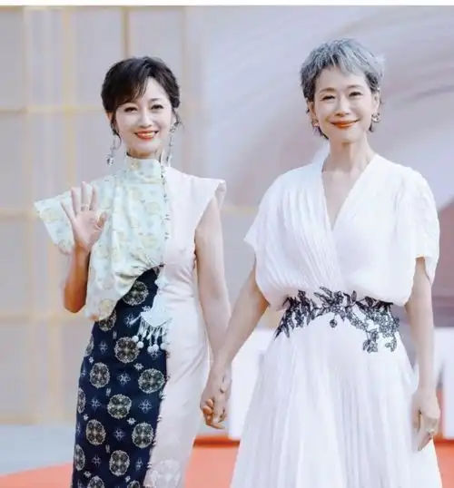 70岁赵雅芝61岁叶童合影一个有了褶子,一位美如30岁