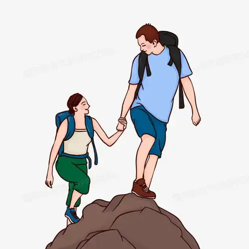男女爬山互助场景元素png图片素材免费下载场景png26002600像素
