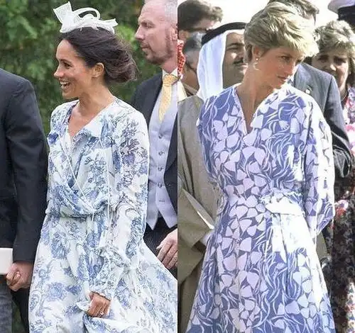 当戴安娜和梅根撞衫,谁的穿搭更优雅婆婆打扮得更复古

