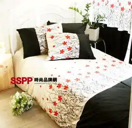 别样黑色床品夺目复古花纹4