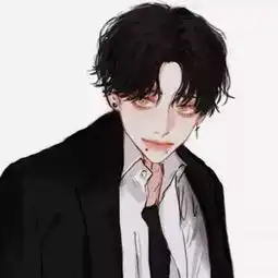 二次元卡通情侣头像两张一男一女
