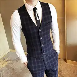 西装马甲男士背心秋季英伦韩版修身型商务休闲职业正装西服马夹潮
