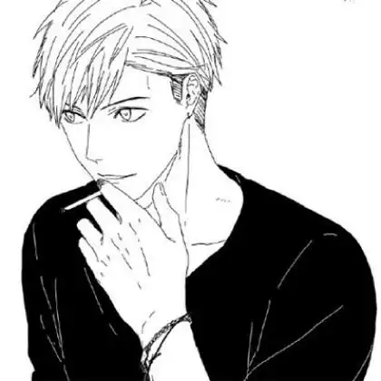 被烟酒缠身深深受伤,男生黑白卡通头像冷酷忧伤
