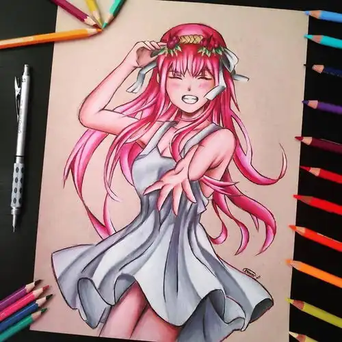 原来彩铅画动漫人物这么好看,爱了爱了
