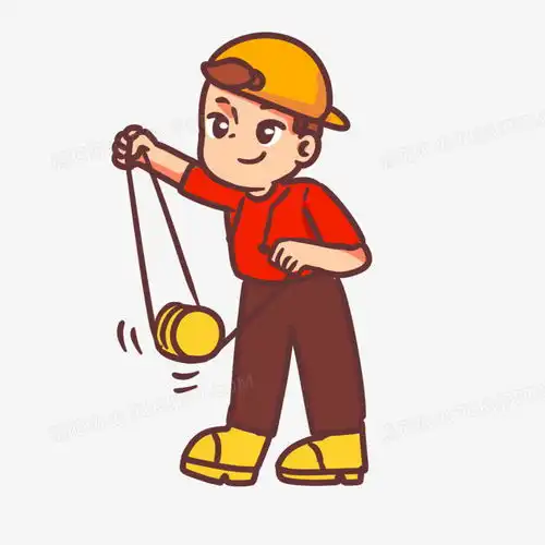 卡通手绘男孩玩悠悠球场景png图片素材免费下载场景png30003000像素