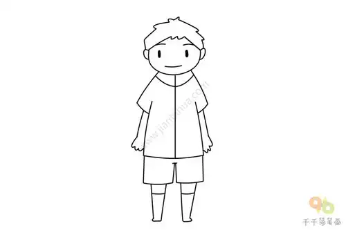 儿童简笔画男孩服装简笔画怎么画