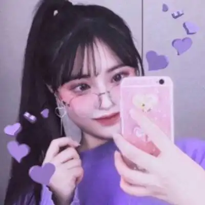 紫色的女生微信头像图片紫色系女头像大全
