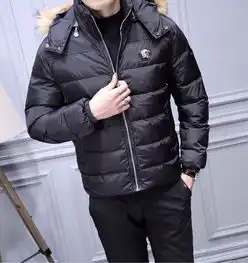 加厚保暖原单新款潮牌时尚时装欧美大牌男士休闲连帽立领中长款大衣长袖棉衣外套