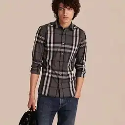 burberry博柏利男士格子衬衫怎么搭配好看