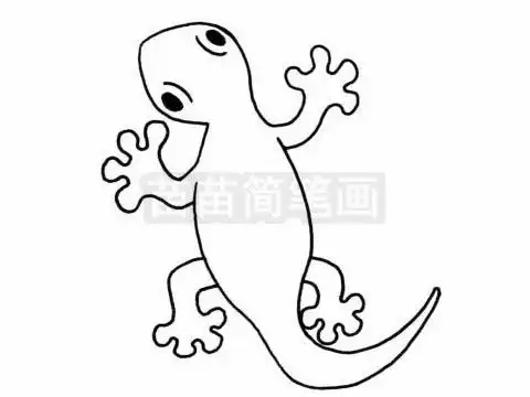 壁虎简笔画图片大全画法