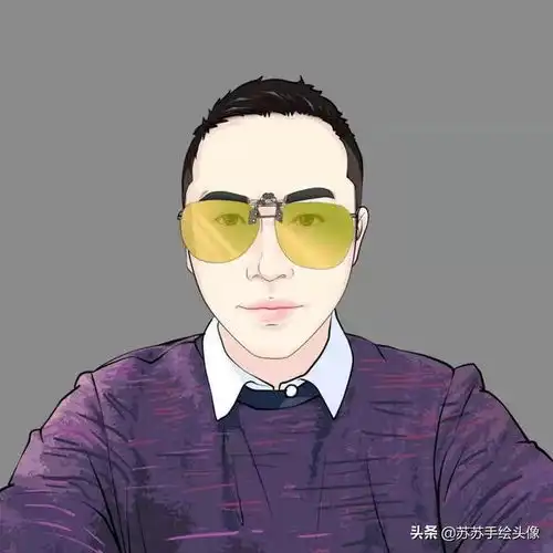 换个头像吧,适合中年男士用的手绘头像,简单大方帅气
