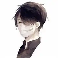 黑白动漫男生戴口罩头像微信头像图片大全
