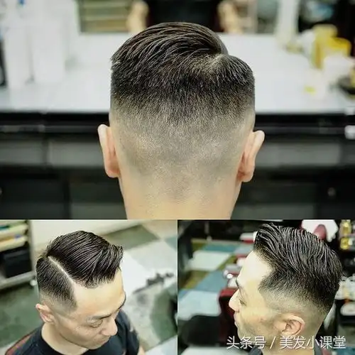 卷发直发都能剪的流行发型,三面光复古型男发型
