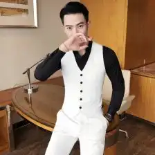 西装马甲男薄