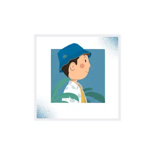 戴帽子的少年