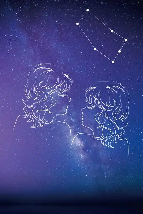 双子座星座背景图背景图片免费下载千库网