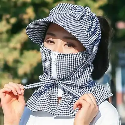 遮阳帽女夏天防晒可折叠户外骑车沙滩帽子大檐防紫外线草帽太阳帽
