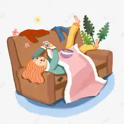 冬季保暖场景沙发玩手机居家素材图片免费下载高清psd千库网图片编号11610128
