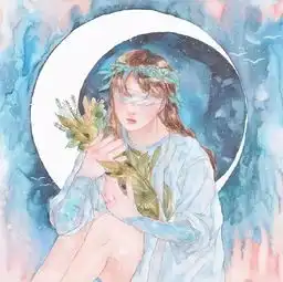 梦幻的水彩插画,高山流水,日夜星辰,均不及你
