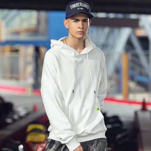 olrik品牌男装秋冬ins男式连帽卫衣嘻哈情侣宽松oversize潮牌纯色
