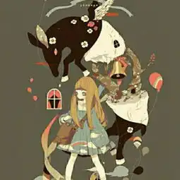 黑暗丧系动漫图片女生头像二次元病娇少女图片
