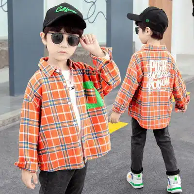 纯棉儿童衬衣小学生纯白色男童衬衫小礼服送领结男孩秋装校服上衣
