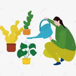 手绘卡通人物养花种草生活场景设计元素素材图片免费下载高清psd千库网图片编号10261404