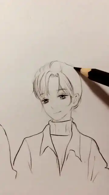 画男生女生的头发,来瞧瞧怎么画吧