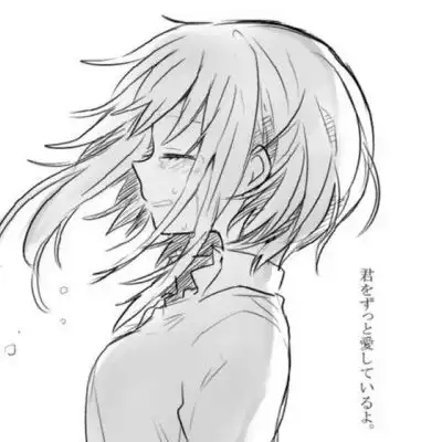 伤感动漫头像女生哭泣绝望心碎二次元qq头像
