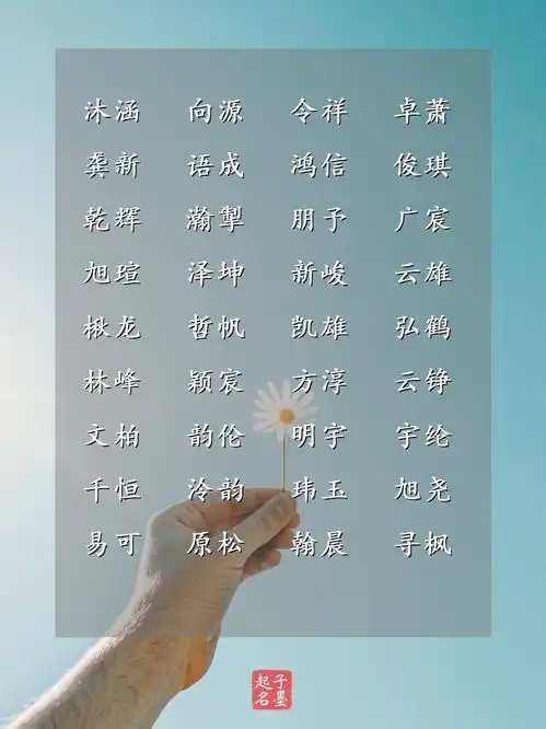 男孩取名精选君子图强,兴旺家门的男宝宝名字
