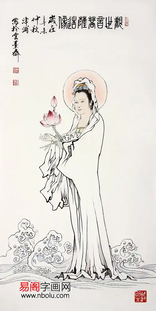 王津浦人物画欣赏灵动笔墨塑仙风道骨之风