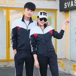 运动套装男春秋款青少年休闲运动服中学生校服学生运动会班服