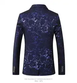 司奇隆新款花色新郎结婚服装西服韩版修身男装外套西装男礼服19982
