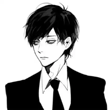被烟酒缠身深深受伤,男生黑白卡通头像冷酷忧伤
